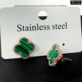 Сережки мед.сталь24К 10543 (1.3см)